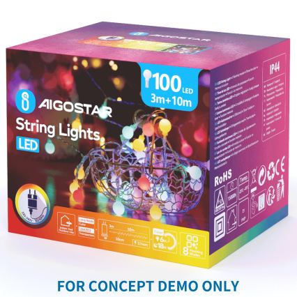 Aigostar - LED Kalėdinis snaigių projektorius LED/5W/230V šalta balta juodas/baltas