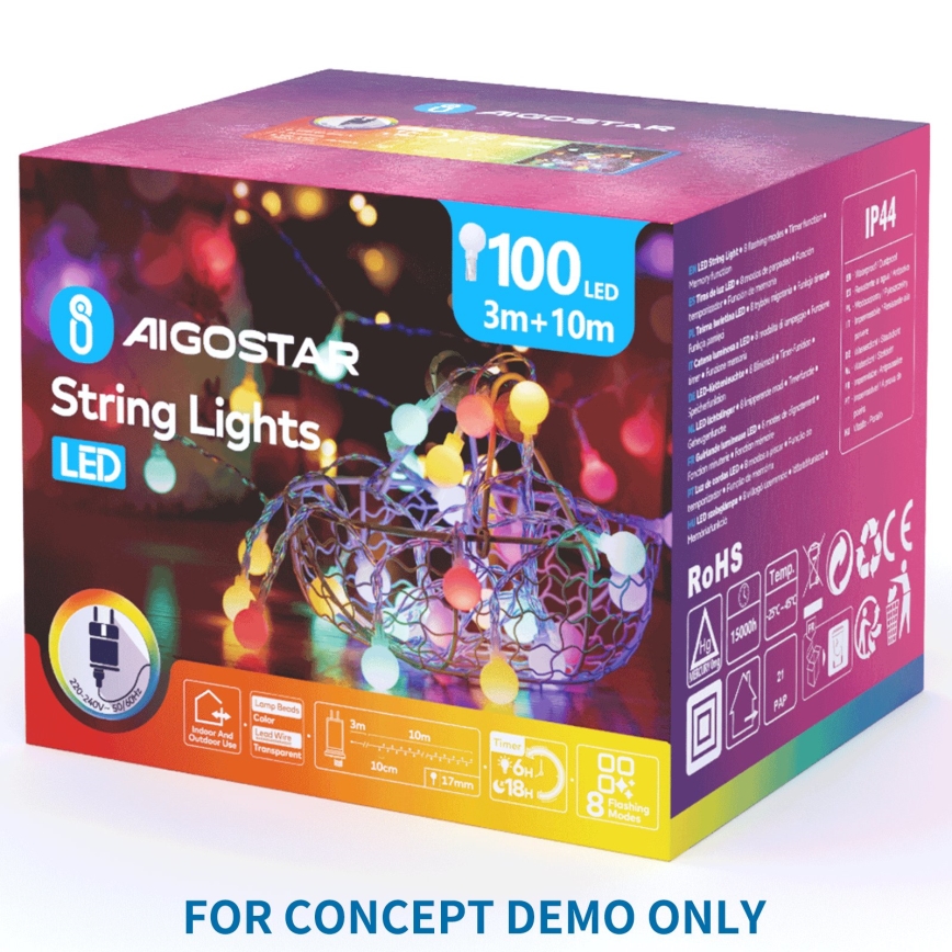 Aigostar - LED Lauko dekoracija 372xLED IP44 šaltai balta drugelis
