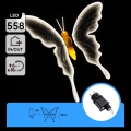 Aigostar - LED lauko dekoracija 558xLED/18W/230V 90 cm IP44 drugelis/šaltai balta
