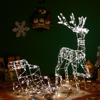 Aigostar - LED lauko dekoracija LED/3,6W/31/230V 2700K 90/45cm IP44 elnias su rogėmis