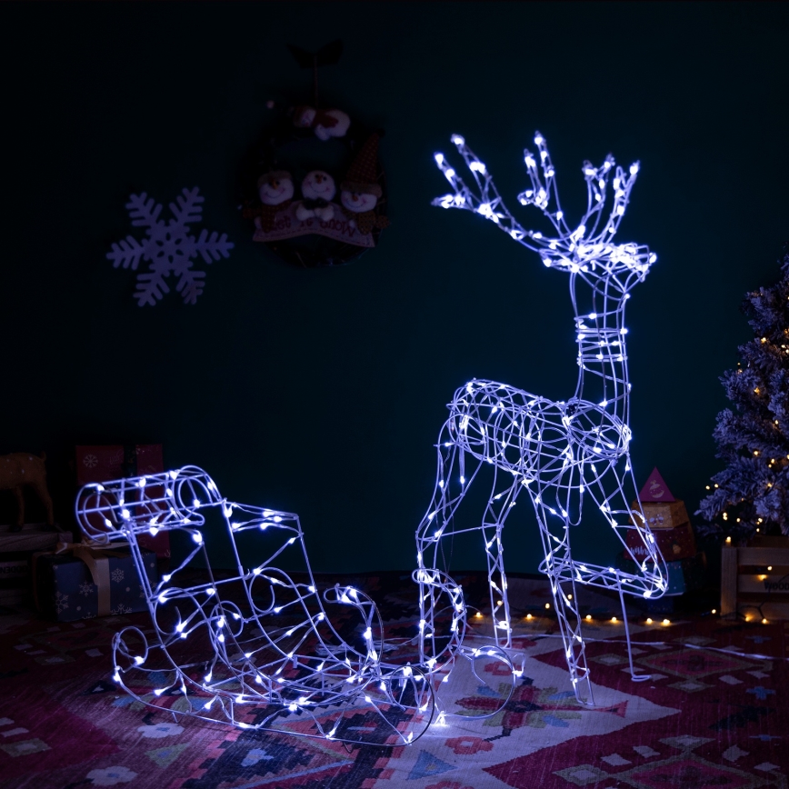 Aigostar - LED lauko dekoracija LED/3,6W/31/230V 6500K 90/45cm IP44 elnias su rogėmis