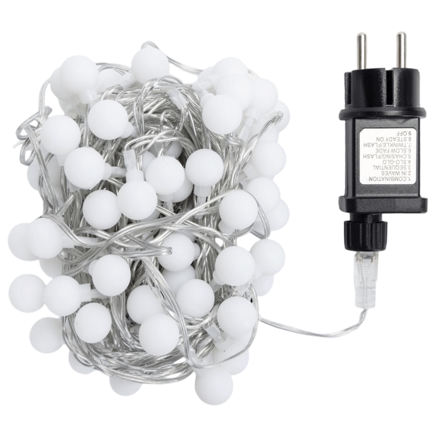 Aigostar - LED lauko dekoratyvinė girlianda 100xLED/8 funkcijų 10m IP44 šiltai balta