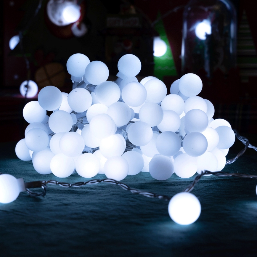 Aigostar - LED lauko dekoratyvinė girlianda 50xLED/8 funkcijų 5 m IP44 šaltai balta
