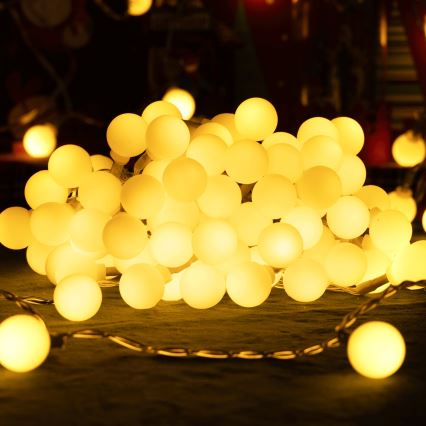 Aigostar - LED lauko dekoratyvinė girlianda 50xLED/8 funkcijų 5 m IP44 šiltai balta