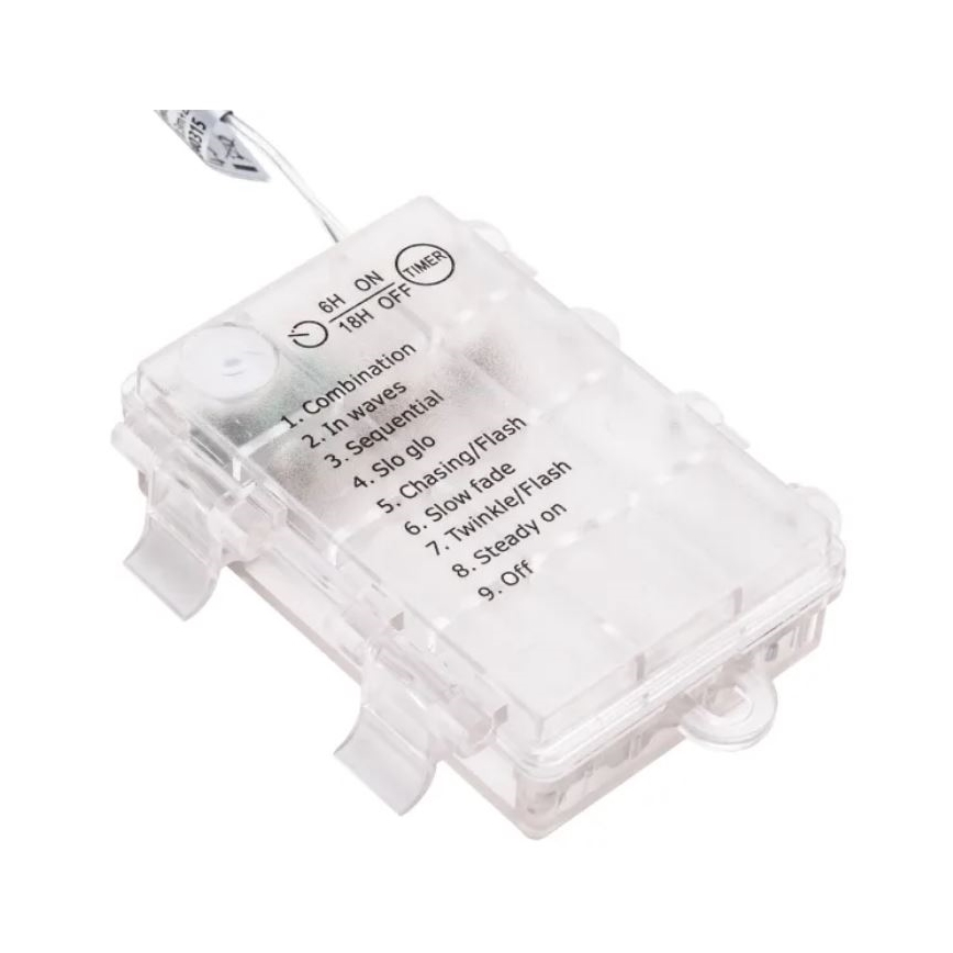 Aigostar - LED lauko girlianda 100xLED/3xAA/8 funkcijų 10,3 m IP44 šaltai balta