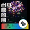Aigostar - LED lauko girlianda 100xLED/8 apšvietimo režimų, 3xAA, 5,3 m, IP44, daugiaspalvė