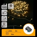 Aigostar - LED lauko girlianda 100xLED/8 funkcijų 3xAA 5,3 m IP44 šiltai balta