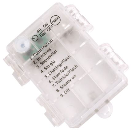 Aigostar -LED lauko girlianda 100xLED/8 režimai 3xAA 10,3m IP44 šiltai balta