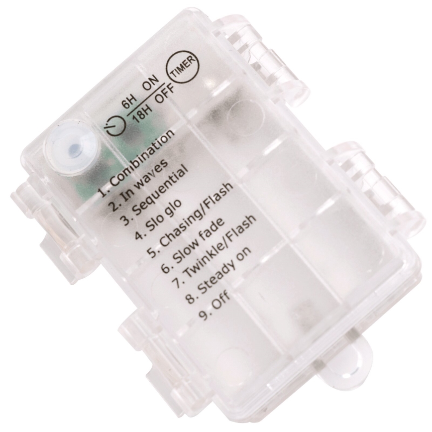 Aigostar -LED lauko girlianda 100xLED/8 režimai 3xAA 10,3m IP44 šiltai balta