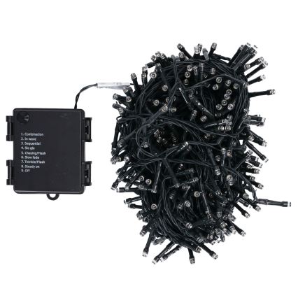 Aigostar - LED lauko girlianda 500 LED / 8 funkcijų 4xAA 25,3 m IP44 šiltai balta