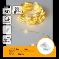 Aigostar - LED lauko girlianda 50xLED/8 režimų 3xAA 5,3 m šiltai balta