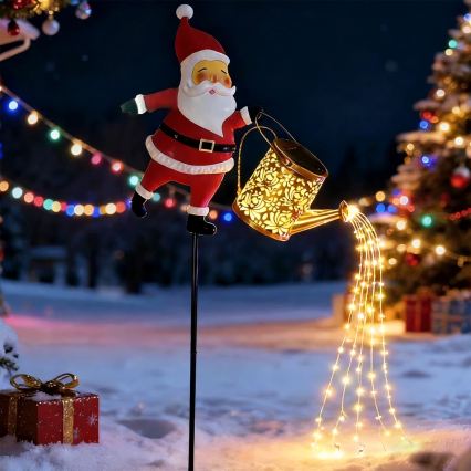 Aigostar - LED Lauko kalėdinė dekoracija 120xLED/8 funkcijų 80 cm IP44 Santa/šiltai balta