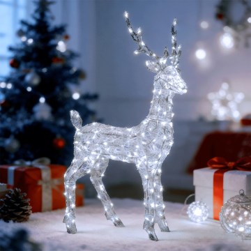 Aigostar - LED Lauko kalėdinė dekoracija 180xLED/8 funkcijų 1,05m IP44 šaltai baltas elnias