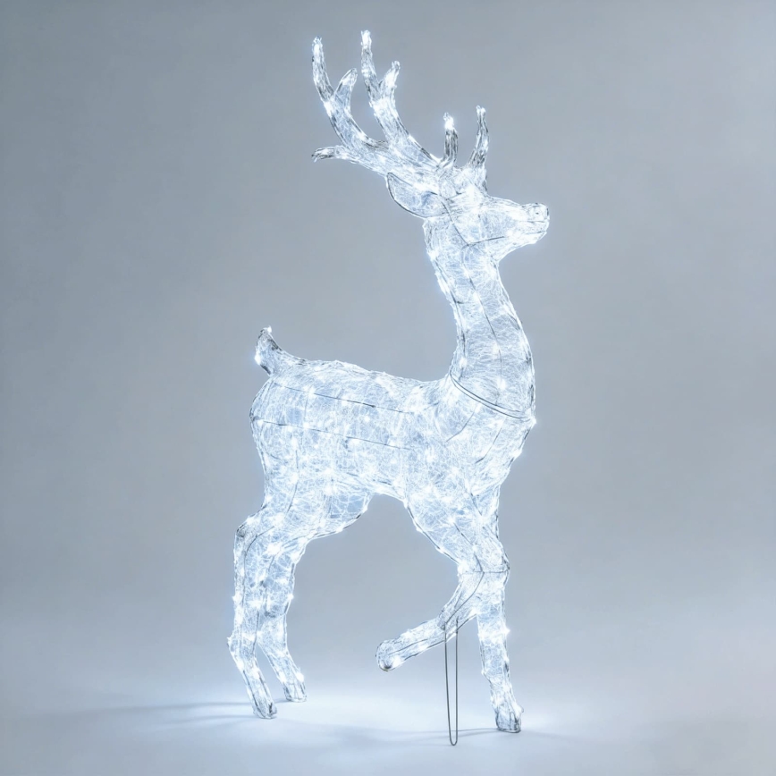 Aigostar - LED Lauko kalėdinė dekoracija 240xLED/8 funkcijų 1,25m IP44 šaltai balta elnias