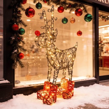 Aigostar - LED lauko kalėdinė dekoracija 260xLED/8 funkcijų 1,2m IP44 šiltai balta šiaurės elnias