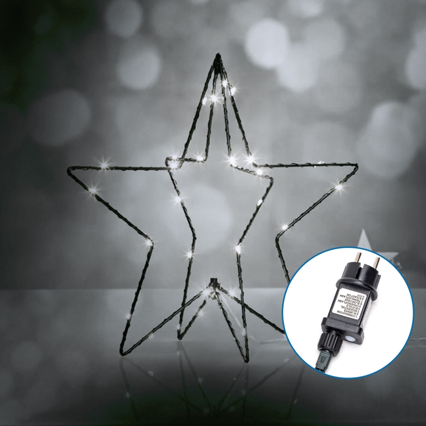 Aigostar - LED Lauko Kalėdinė dekoracija 3,6W/230V žvaigždė 30cm IP44 šalta balta