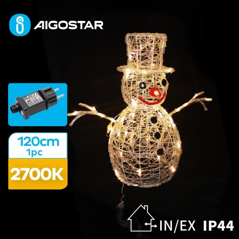 Aigostar - LED Lauko Kalėdinė dekoracija 3,6W/31/230V 2700K 120 cm IP44 Sniego senis
