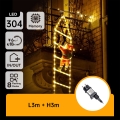 Aigostar - LED lauko kalėdinė dekoracija, 304 LED, 8 funkcijų, 3 m, IP44, šilta balta