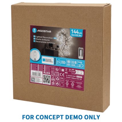 Aigostar - LED lauko kalėdinė dekoracija 540xLED/6W/230V IP44 šiltai balta 45 cm eglutė