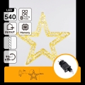 Aigostar - LED Lauko kalėdinė dekoracija 540xLED/6W/230V IP44 šiltai balta 45cm žvaigždė