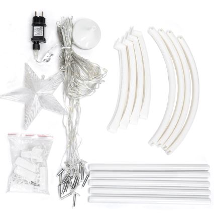 Aigostar - LED Lauko Kalėdinė dekoracija LED/3,6W/230V 180 cm IP44 šalta balta