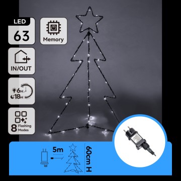 Aigostar - LED lauko kalėdinė dekoracija LED/3,6W/230V 60 cm IP44 šaltai balta
