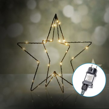Aigostar-LED Lauko Kalėdinė dekoracija LED/3,6W/230V žvaigždė 30cm IP44 šilta balta