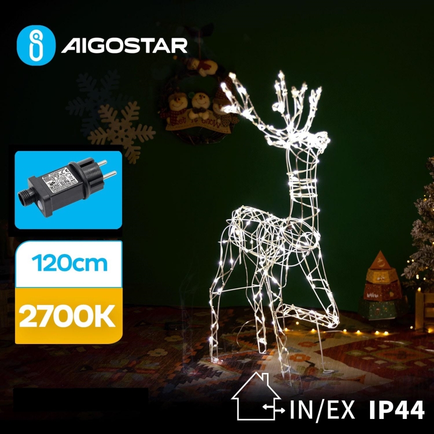 Aigostar - LED Lauko Kalėdinė dekoracija LED/3,6W/31/230V 2700K 120 cm IP44 ELNIAS