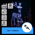 Aigostar - LED Lauko kalėdinė dekoracija LED/3,6W/31/230V 6500K 105 cm IP44 šiaurės elnias
