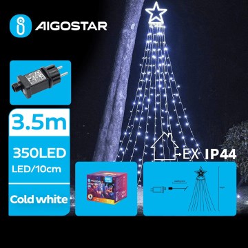 Aigostar - LED Lauko Kalėdinė dekoracija LED/6W/230V 3,5m IP44 šalta balta