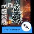Aigostar - LED lauko kalėdinė eglutė 165xLED/8 režimai 1,5 m IP44 šalta balta
