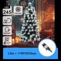 Aigostar - LED lauko kalėdinė eglutė, 245 LED / 8 funkcijų, 2,1 m, IP44, šaltai balta