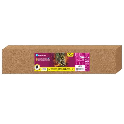 Aigostar - lauko LED Kalėdų eglutė 245 LED/8 funkcijų 2,1 m IP44 šiltai balta
