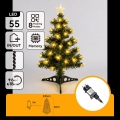 Aigostar - LED Lauko kalėdinė eglutė 55xLED/8 funkcijų 0,6 m IP44 šiltai balta