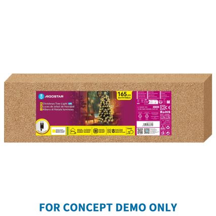 Aigostar - LED Lauko kalėdinė eglutė 55xLED/8 funkcijų 0,6 m IP44 šiltai balta