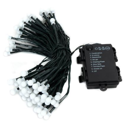 Aigostar - lauko LED kalėdinė girlianda 100xLED/8 funkcijų 3xAA 10,3m IP44 šiltai balta