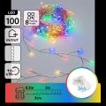 Aigostar - LED lauko kalėdinė girlianda, 100 LED, su 8 funkcijomis, 3xAA, 3,3 m, IP44, daugiaspalvė
