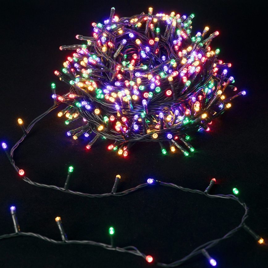 Aigostar - LED lauko kalėdinė girlianda, 1000 LED, 8 funkcijos, 53 m, IP44, įvairiaspalvė