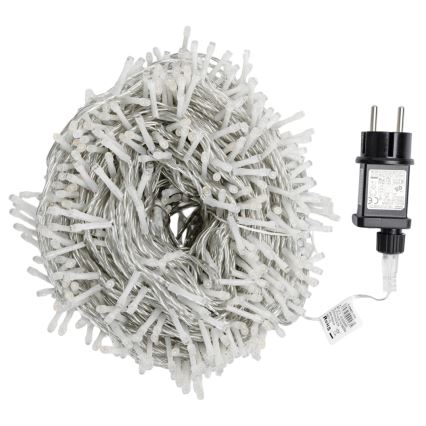 Aigostar - LED lauko kalėdinė girlianda 1000 LED/8 funkcijų 50 m IP44 šiltai balta