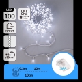 Aigostar - LED lauko kalėdinė girlianda 100xLED 10,3m IP44 šaltai balta
