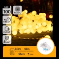 Aigostar - LED Lauko kalėdinė girlianda 100xLED/3xAA/8 funkcijų 10,3 m IP44 šiltai balta