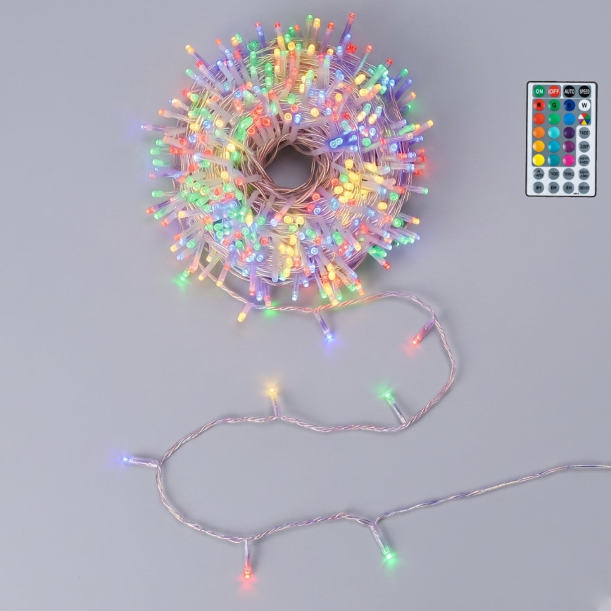 Aigostar - LED lauko kalėdinė girlianda 100xLED/7 funkcijų 4xAA 10,3 m IP44 spalvota + nuotolinis valdymas