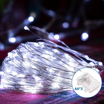 Aigostar - LED Lauko Kalėdinė girlianda 100xLED/8 funkcijos 10,3m IP44 šalta balta
