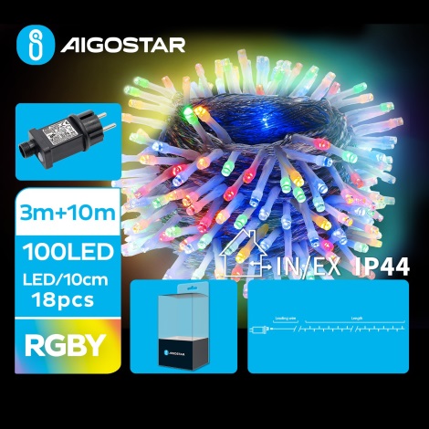 Aigostar - LED Lauko Kalėdinė girlianda 100xLED/8 funkcijos 13m IP44 daugiaspalvis