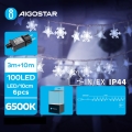 Aigostar - LED Lauko Kalėdinė girlianda 100xLED/8 funkcijos 13m IP44 šalta balta