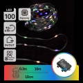 Aigostar-LED Lauko kalėdinė girlianda 100xLED/8 funkcijos 3xAA 10,3 m IP44 daugių spalvų