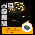 Aigostar - LED Lauko Kalėdinė girlianda 100xLED/8 funkcijos 3xAA 10,3m IP44 šiltai balta