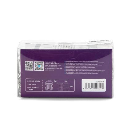 Aigostar - LED Lauko Kalėdinė girlianda 100xLED/8 funkcijos 3xAA 4x1m IP44 daugiaspalvis