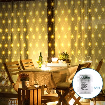 Aigostar - LED Lauko Kalėdinė girlianda 100xLED/8 funkcijos 4,5x1,5m IP44 šilta balta