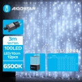 Aigostar - LED Lauko Kalėdinė girlianda 100xLED/8 funkcijos 4x1m IP44 šalta balta
